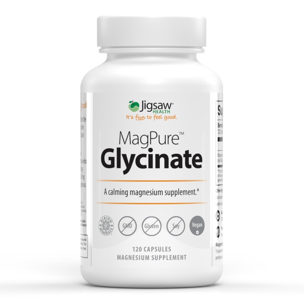 Jigsaw Health MagPure Glycinate | Premium Magnesium Glycinate קפסולות