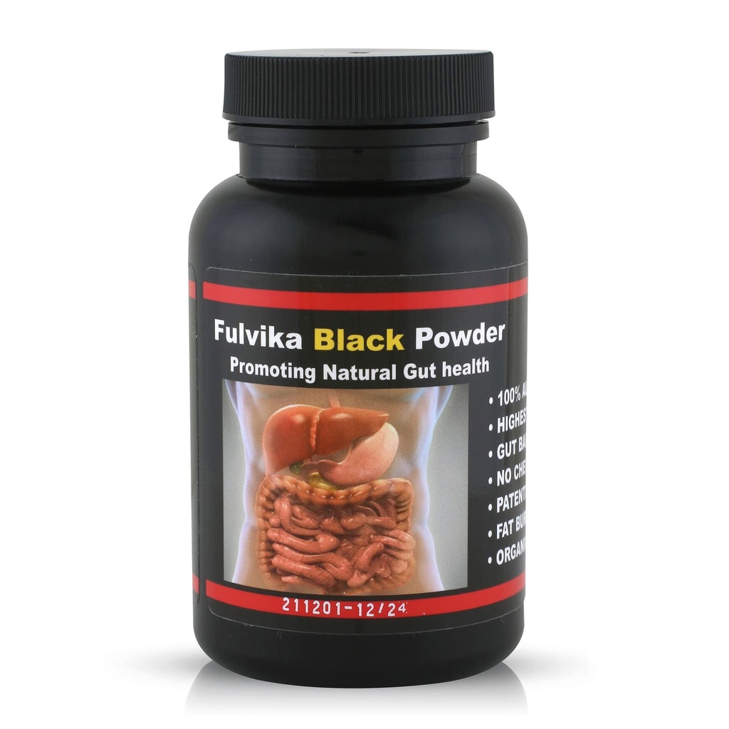 74+ Trace מינרלים אבקה עם Humic & Fulvic Acid (166 משרתים)(Flavorless) - מבוסס צמחים, טבעוני, מינרלים Trace עם אלקטרוליטים ו-Alkaline pH (Kusher) - מים שחורים - על ידי Fulvika Black Black Black Black