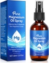 שמן מגנזיום טהור Spray, מגנזיום אורגני Spray for Feet, Topical Magnesium Spray Bottle,Nourish the Skin, Alleviate Hair Loss, Unclog Pores, 2 oz