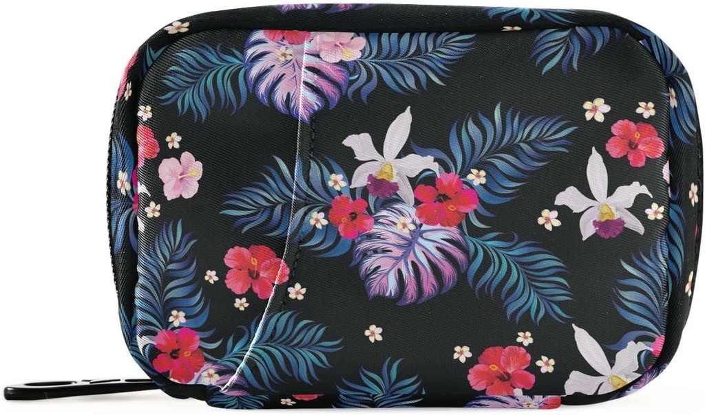 גלולת גלולות מארגנת Pill Leaves Flowers Pill Box 7 Day Pill Case Bag Racinger Bager Bag with Zipper Portable Weekly Case Size קומפקטי עבור תוסף ויטמינים