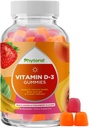 ויטמין D Gummies עבור מבוגרים - טעים יומי ויטמין D3 מסטיקמי עם D3 2000IU לשרת - Gluten ו Gelatin חינם non-GMO מסטיקמי עבור תמיכה בינונית (1 חודש)