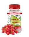 Strawberry Flavored ויטמין B Complex Gummies - B Complex with ויטמין C - תומך מערכת העצבים ורמות אנרגיה Boosts - מסייעות עם פונקציונליות קוגניטיבית - גדול Tasting וקל ל Swallow