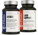 מעבדות Detoxx ו Liver תמיכה Duo- Bundle לתמיכה בתפקוד Liver בריא, glutathione ייצור, ו detoxification