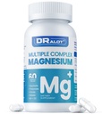 Quadruple Magnesium תוסף, 400 מ"ג של Chelate Magnesium Glycinate, L-threonate, Citrate & Malate | Max Absorption Complex w/Vitamin D3 & B6, עבור שרירי שינה לב מתוחים, non-GMO, 60 טבעונים קפיטלים