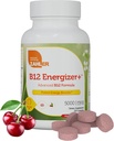 Zahler אנרגיהzer+ ויטמין B12-5000 mcg ויטמין B12 - דובדבן טבעי דיסלוט Lozenges - כשר Gluten Free non-GMO B12 ויטמינים 5000 mcg, אנרגיה Boost, מיוצר בארה"ב (120 Count)