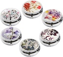 6Pcs אלגנטי גלולת גלולה מקרה, CREATIEE-PRO MEDIO Tablet Betaer מארגנת עם 3 Component for Purse Pocket Travel - מעשי & fashionable (6 תבניות, 1.6 אינץ')