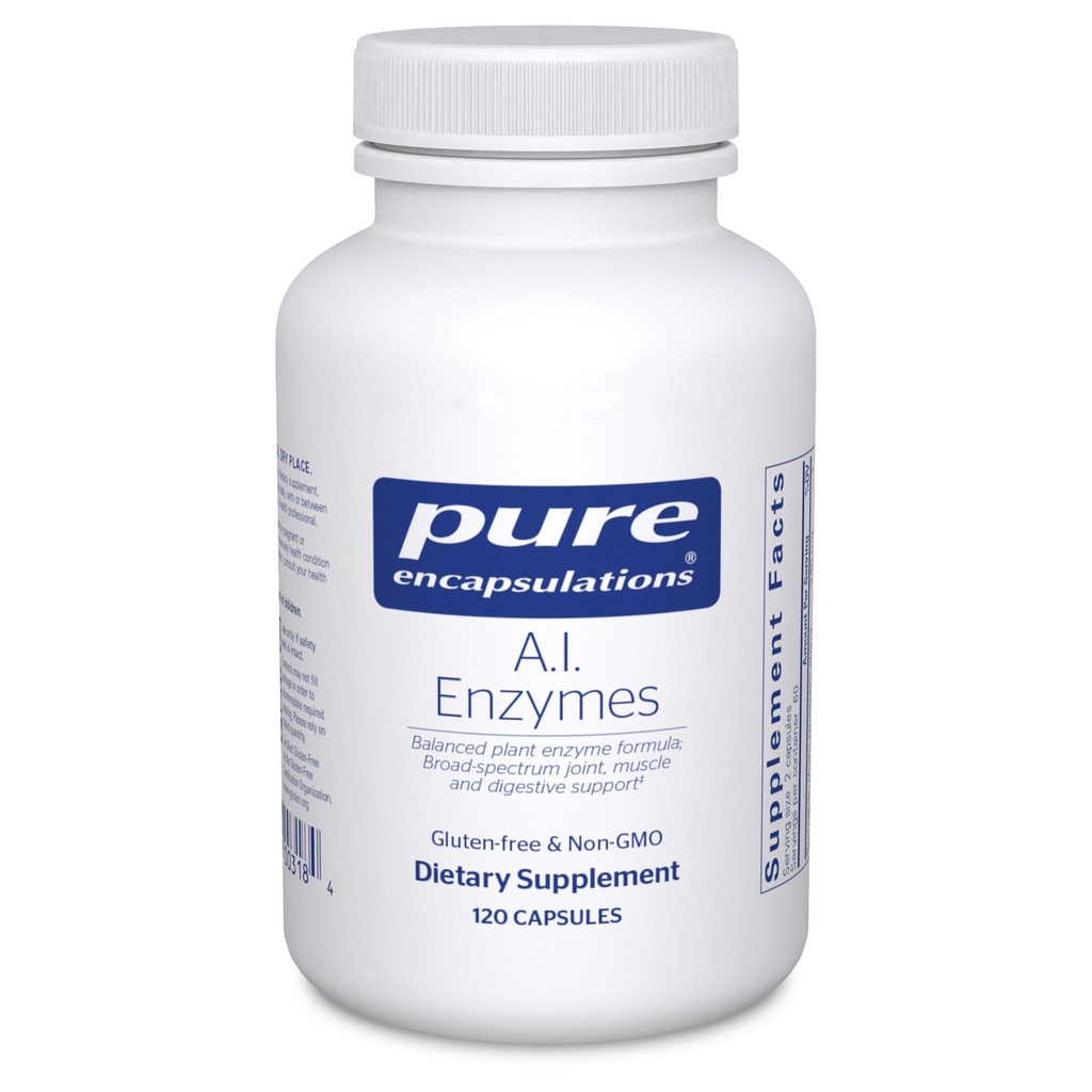Encapsulations A.I. Enzymes | Balanced Plant Enzyme פורמולה משותפת, שרירים ותמיכה עיכולית