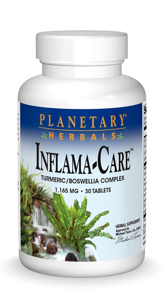 Globalary Herbals Inflama-Care 1165 מ"ג Turmeric, Boswellia Complex - 30 טבליות