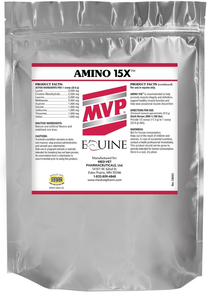 Amino 15X (3 lb) - מיומנויות שרירים בריאים, פיתוח ותיקון בסוסים