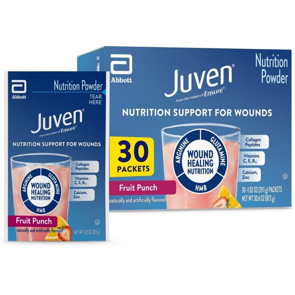 Medline Juven אבקת תוספי תזונה (Fruit Punch, Packaging: 30 כל Carton)
