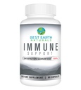 Best Earth Naturals Immune Support תוסף - ויטמינים רבים למבוגרים עם ויטמין C 30 מ"ג, ויטמין E 30 Iu, Turmeric, Mushroom, Garlic תוסף ועוד - 60 קפסולות