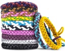 12 Pack Mosquito Rent Bracelets, באופן אישי Wrapped PU עור Insect & באג Rpelleer Wrist Bands עבור ילדים ומבוגרים בחוץ קמפינג דגים