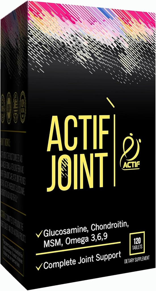 תוסף משותף של ACTIF 4in-1 כוח מקסימלי הקלה מהיר, פורמולה תמיכה משותפת מלאה, Non GMO, 120ct, המיוצר בארה"ב