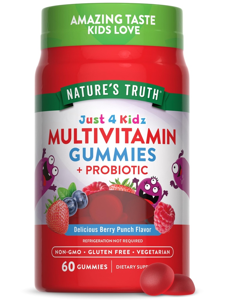 האמת של Nature's Truth Kids Multivitamin Gummies with Probiotics