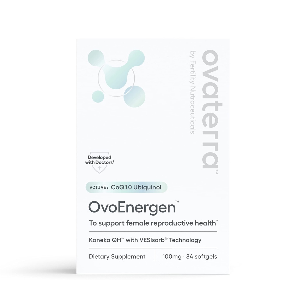 OvoEnergen CoQ10 תוספת עבור נשים כדי לתמוך בריאות פרודוקטיביות וביצים בריאות פוריות Booster עם Kaneka QH, VESIsorb® טכנולוגיה 84-100 מ"ג Softgels - 28 יום אספקה