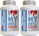 I Love My PETS LLC Cat Immune: PET Immune Support - כלבים וחתולים - Booster - בריאות - Lions Mane for Cat - 120 טיפולים (2 בקבוקים)