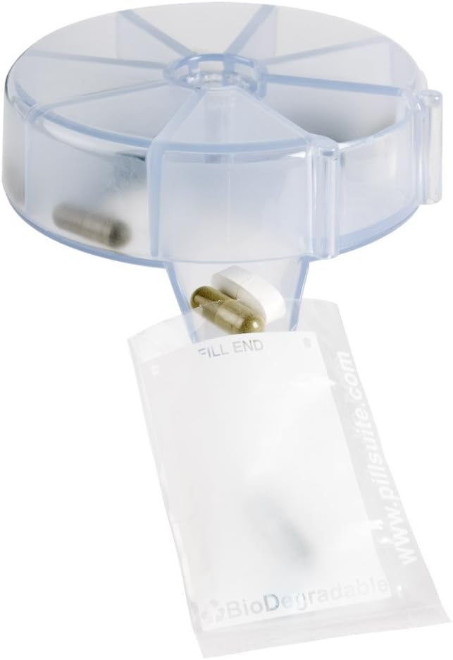 EZY DOSE Pill Miner, ארגון, ויטמין ו- Medicine Packaging System for Travel, Easy-Tear Pill Pouches, BPA Free
