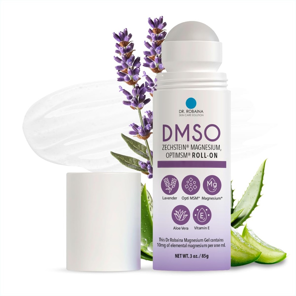 ד"ר Robaina DMSO Lavender Roll-On - Ultimate Skin Comfort & Nourishment | 99.9% Pure Pharmaceutical Class with Arnica, Magnesium, Aloe Vera, ויטמין E | Made in the USA