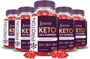 Justified Laboratories (5 Pack Proton חלבונים Keto ACV מסטיקנים מתקדמים פורמולה 1000MG Proton Boost פורמולה עם אבקת מיץ Pomegranate B12 טבעוני non GMO 300 חניכיים
