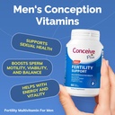 ConIVE PLUS Mens Fertility Bundle, ויטמינים פוריות 60 הרוזן ופוריון Lubricant 2.5 Ounce