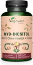 Vegavero Myo-Inositol & D-Chiro Inositol | הורמון איזון & Ovarian Support with Folate, Resveratrol, CoQ10 | 40:1 Ratio | Lab-Tested | 120 Caps