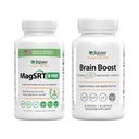Jigsaw Health Magnesium Bundle | MagSRT (B-Free), 240 טבליות ו- Brain Boost, 90 קפסולות
