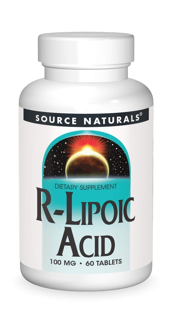 מקור טבעי R-Lipoic Acid, 100 מ"ג - 60 טבליות