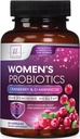 Probiotics for Women Digestive Health Support - 60 מיליארד CFU Women's Probiotic, 16 Strains, for pH Balance, Vaginal Support with Cranberry for Gut Health, Urinary & Immune Support - 60 קפסולות