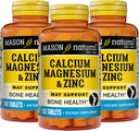 מייסון Natural Calcium Magnesium & Zinc, 300,Day Supply Supply, תומך מערכת בריאות העצם נורמלי Immune Booster, 3 Pack