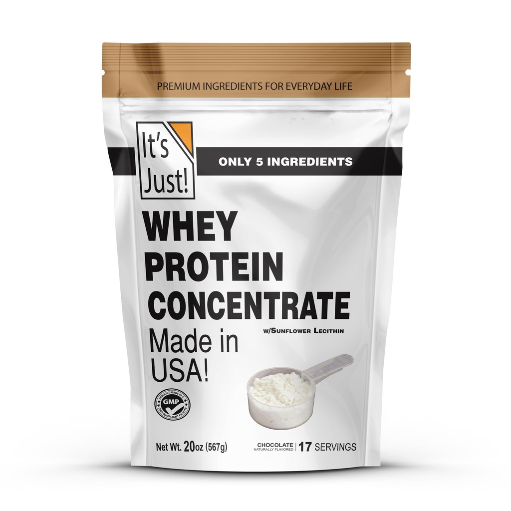 זה פשוט! 100% חלבון Whey חלבון ריכוזrate, המיוצר בארה"ב, Premium WPC-80, אבקת Cocoa טבעית (1.25 פאונד, שוקולד)
