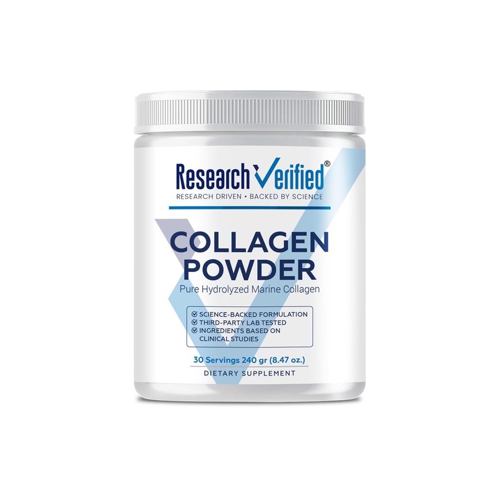 אבקת Collagen - hydrolyzed Marine Collagen - Unflavored - הידרציה עור ואליטות, התאוששות שרירים, Non GMO - 30 Scoops Per Container - 1 חודש אספקה