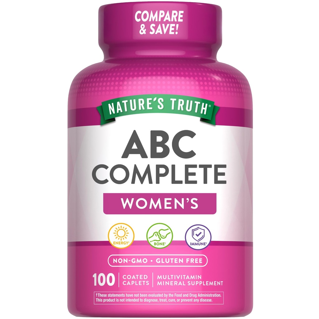 האמת של הטבע מול נשים עם ברזל | 100 גלולות | Non-GMO & Gluten Free Supplement