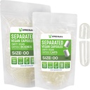 XPRS Nutra Vegan Size 00 בנפרד קפסולות - 500 הרוזן Premium Clear קפסולות ריקות נפרדות ב Bags - 00 Pills ריקה עבור תוסף DIY