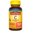 Nature Made Super C, ויטמין C ו- Zinc עם ויטמין D3, תוספת תזונתית לתמיכה ב- Immune, 60 טבליות, 60 יום אספקה
