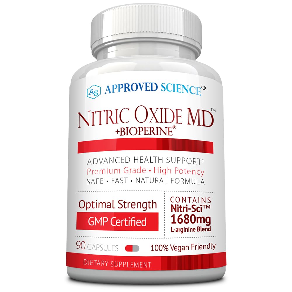 מוסמך מדע Nitric Oxide MD - פיתוח שרירים, Lean Body Mass, שיפור אספקת חמצן, Boost Energy - 90 קפסולות - 1 בקבוק