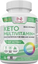 Keto Multivitamin for Women and Men - 35 Potent, Pure Ingredients - ויטמין C, ויטמין D, ויטמין A, ויטמין E ו- Zinc for Immune Support - Non GMO, Gluten Free, Sugar Free, All Natural - 30 יום
