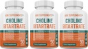 3 בקבוקים כולסטרול Bitartrate 900mg Per המשרת 270 קפסולות מוחלטות KRK תוספים