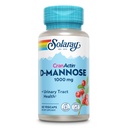 Solaray D-Mannose 1000mg with CranActin Cranberry Extract - D Mannose Cranberry תוסף עם ויטמין C - תמיכה Urinary Tract ובריאות Bladder - טבעוני, 60 יום ערבות, 30 משרתים, 60 VegCaps