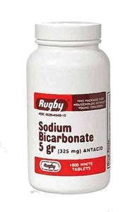 רוג'ר Sodium BICARB 5GR TAB Sodium BICARBONATE-325 MG White 1000 Tablet UPC 305361046101