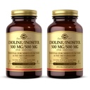 Solgar Choline / Inositol 500 מ"ג / 500 מ"ג, 100 קפסולות ירקות (Pack of 2) - אנרגיה metabolism, Liver Health, Essential for Brain & Nerve Function - Non-GMO, טבעוני, כשר - 100 משרתים מוחלטים
