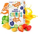 אומגה 3 Gummies - Ultra- High DHA Chewable Gel Gummy - אומגה 3 עבור ילדים תומכים המוח & העין בריאות - פירות טבעיים ללא סוכר - ילדים אומגה 3 חניכיים שמן דגים (30 הרוזן)