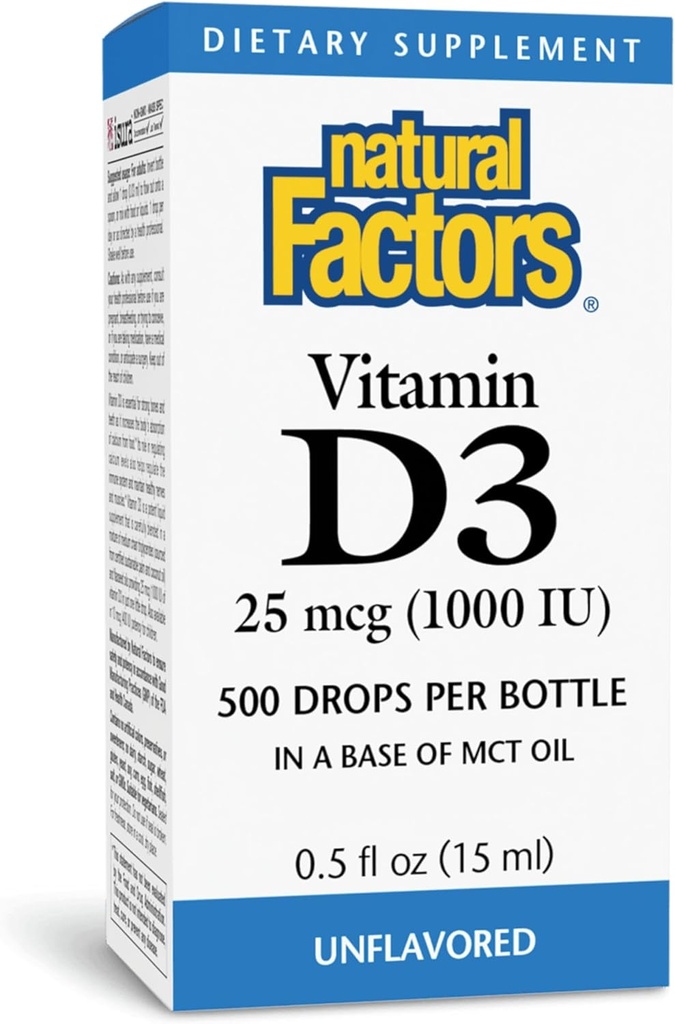 ויטמין D3 1000iu נוזלי 0.5 OZ (Multi-Pack)