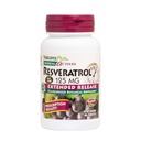 Natures Plus Herbal Actives Resveratrol, מהדורה מורחבת - 125 מ"ג, 60 טבליות צמחוניות - Gluten-Free - 30 משרתים