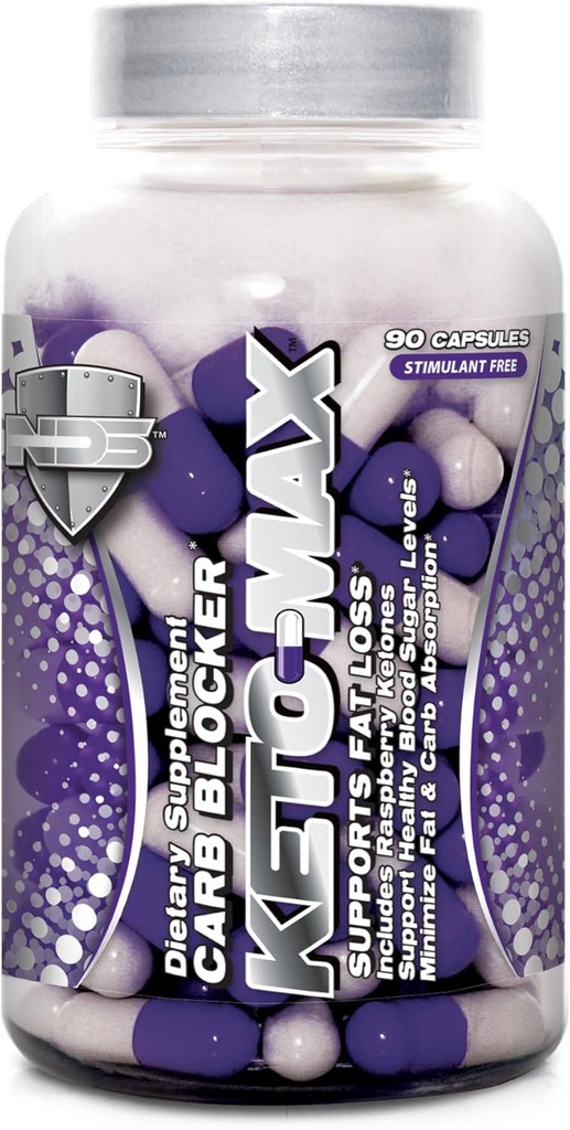 NDS Nutrition Keto-MAX - Carbohydrate ושומן חוסמת תוספת דיאטת שומן עם Chromium - סטרמולנט שומן חינם Burner עבור A More toned and Fit Body - 90 קפסולות