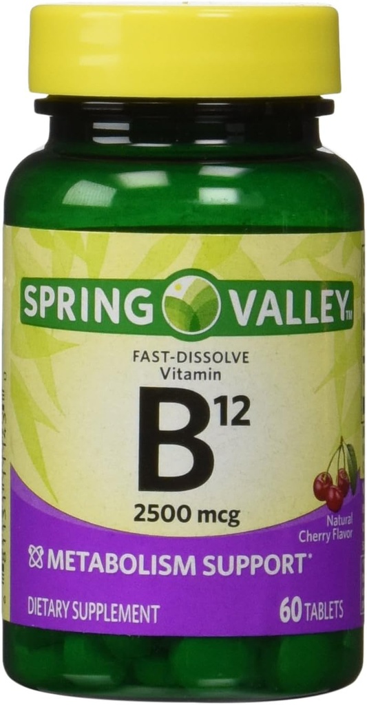 עמק האביב - ויטמין B-12 2500 mcg, sublingual, 60 Microlozenges