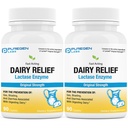 Puregen Labs Milk Relief Natural Fast Acting Lactase Enzyme 3000 FCC, Lactose Intolerance Pills