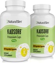 NaturalSlim Natural Potassium Citrate Gluconate 99 מ"ג - קדיסורב תומך אלקטרוליטה Balance & pH רגיל - תוספי Potassium Absorbable עם מינרלים חיוניים - לא GMO 400 קפסולות 2 Pack