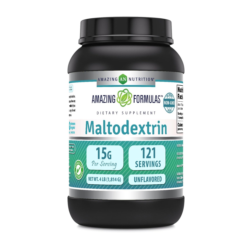 פורמולה מדהימה Maltoextrin | 15 גרמים Per Serve | 121 משרתים | 4 Lb אבקת תוסף | Made in USA