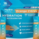 אבקת hydroMATE Electrolytes עם סוכר נמוך - 16 חבילות לחות מיידיות עם ויטמין C כתום כדי לשפר את האנרגיה - דלת סוכר אלקטרוליטים אבקת Packets כדי לתמוך בשיקום של המפלגה המהירה