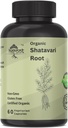 אורגני Shatavari Root 500 מ"ג (Asparagus Racemosus) Menstrual Cramp הקלה, Menopause Support, and Women's Health | 60 קפסולות